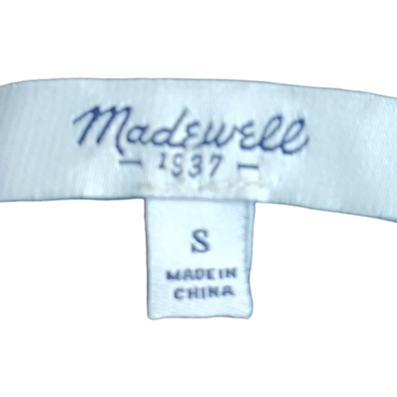 Gray Madewell 100% merino wool open front cardigan with 100% leather pockets szS - Picture 5 of 7